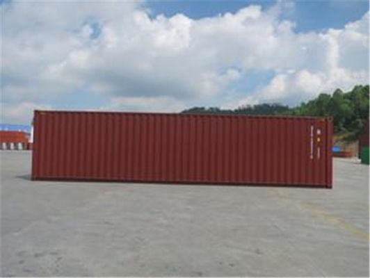 चीन धातु लाल उच्च घन नौवहन कंटेनर अंतर्राष्ट्रीय मानक 13.71m लंबाई आपूर्तिकर्ता